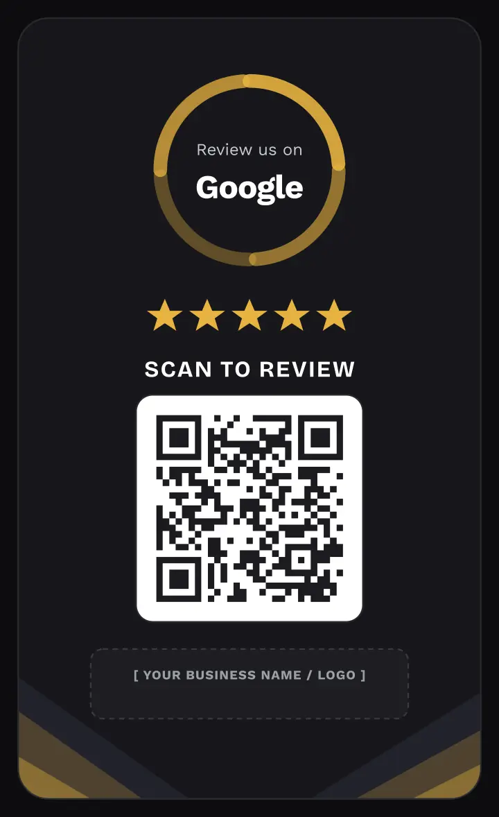 Google Review Cards — Dark template