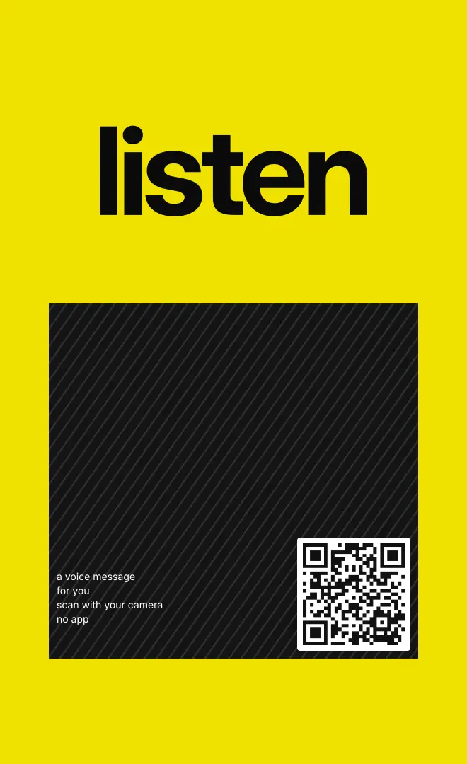 Listen (yellow poster)