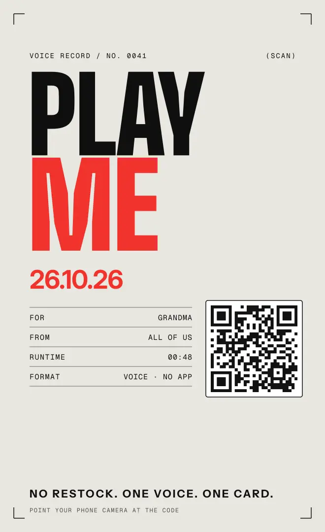 Play me (bone and red)